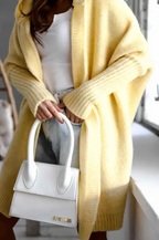 Hooded Patchwork Knit Sweater