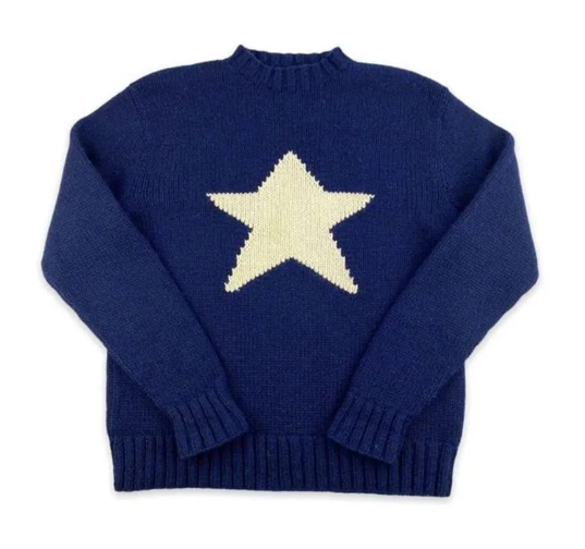 Y2K Vintage Star Pattern Knit Sweater (One Piece)