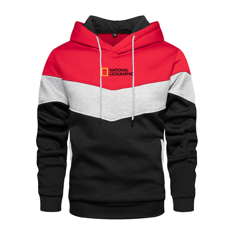 Men's Casual Sports Panel Hooded Pullover Sweatshirt | Streetwear