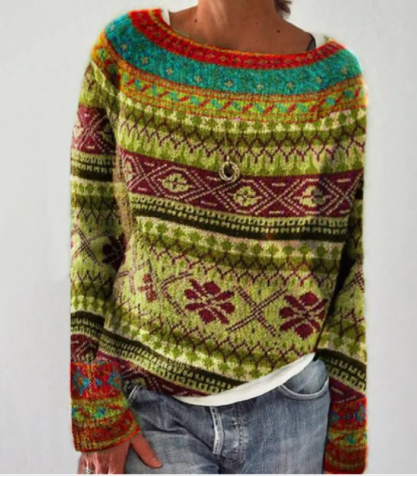 Color Block Loose Pullover | Streetwear