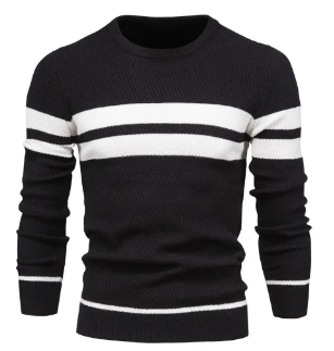 Men's Striped Sweater for Autumn/Winter (One Piece)