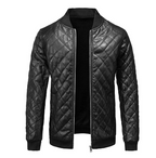 Faux Leather Stitched Motorcycle Jacket