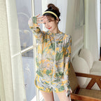 Floral Camisole and Slim Pants Two-Piece Set for Women