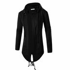 Mid-length Zip Cardigan Cloak for Stylish Layering