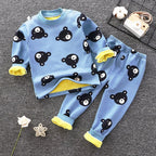 Fleece-Lined Thermal Underwear Set for Kids