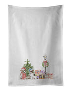 Jack Russell Terrier Puppy Duo with Christmas Wonderland Kitchen Towel Set of 2
