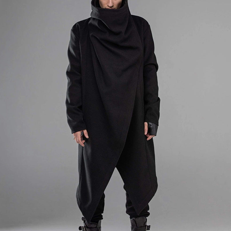 Men's Punk Irregular Trench Coat Fashion Cape