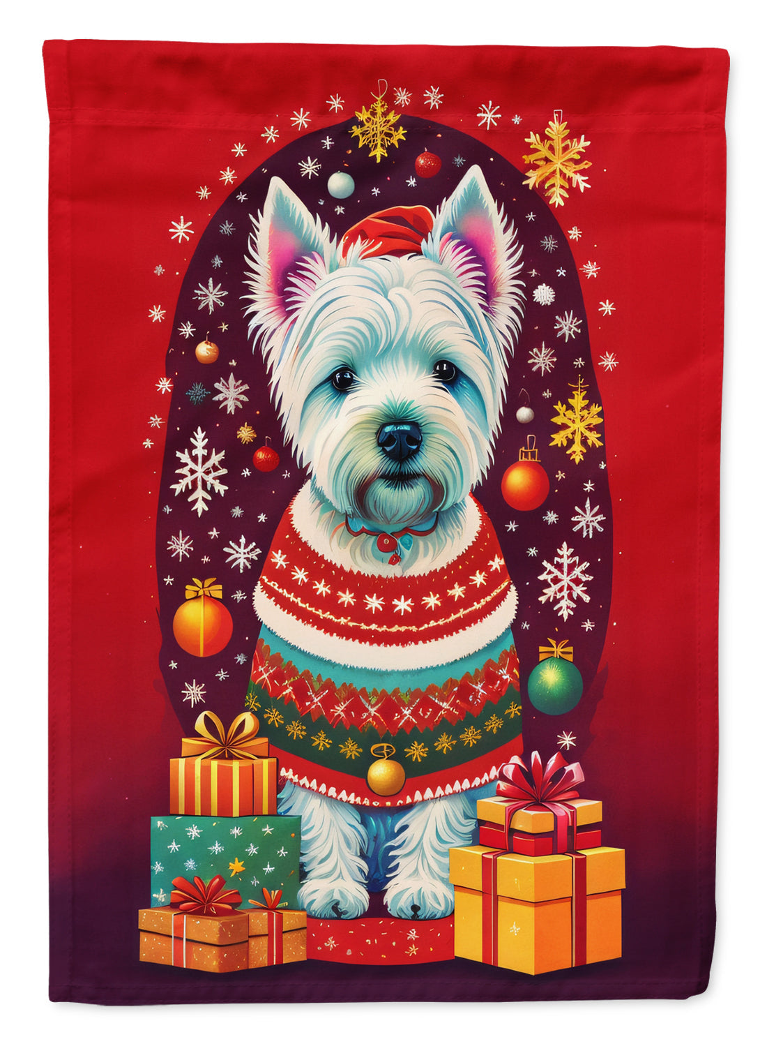 Westie Holiday Christmas Garden Flag