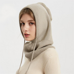 Cozy Knit All-in-One Hat & Scarf Pullover | Streetwear