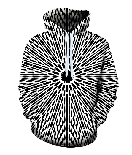 Starry Sky Printed Hoodie with Cartoon Design | Streetwear
