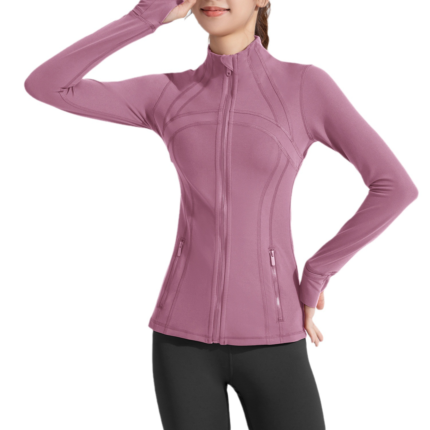 Women’s Stand Collar Zip-Up Sports Jacket
