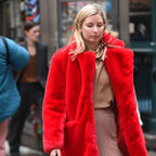 Long Fashionable Plush Fur Warm Loose Jacket Winter