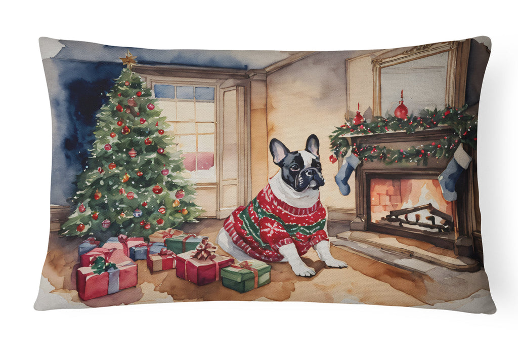 French Bulldog Christmas Throw Pillow
