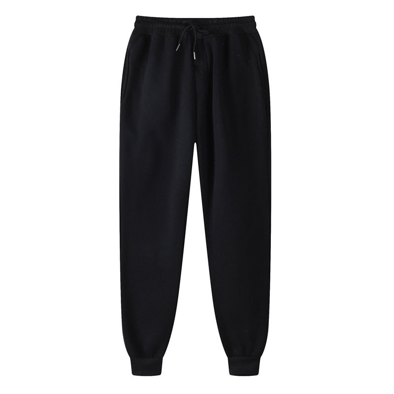 Men's Solid Color Fleece Hip-Hop Sweatpants