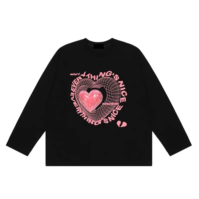Women's Loose-Fit Thin Long Sleeve Love Sweater