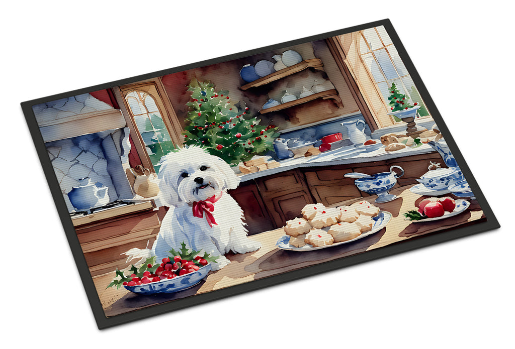 Maltese Christmas Cookies Doormat