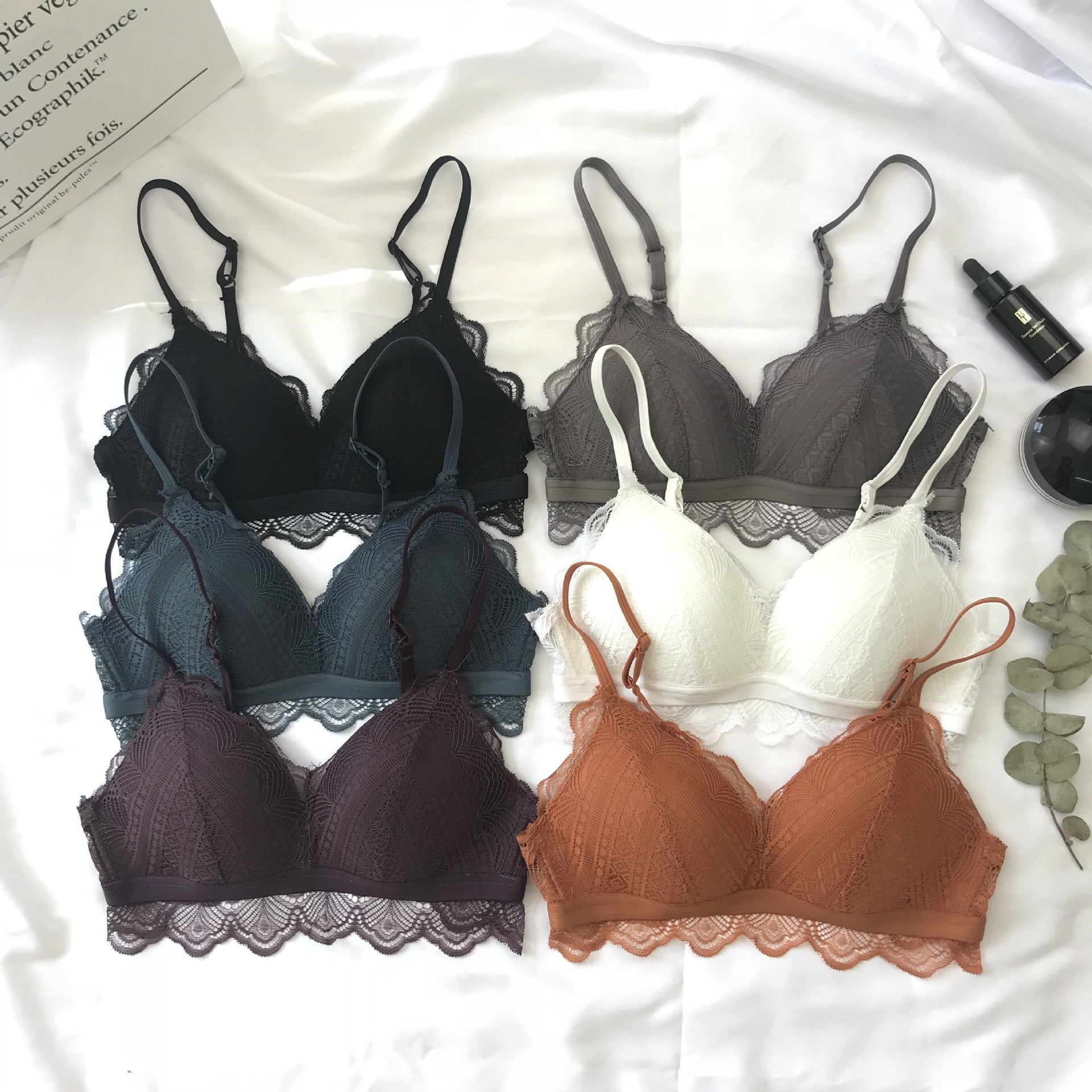 French Triangle Cup Lace Comfort Bra Lingerie