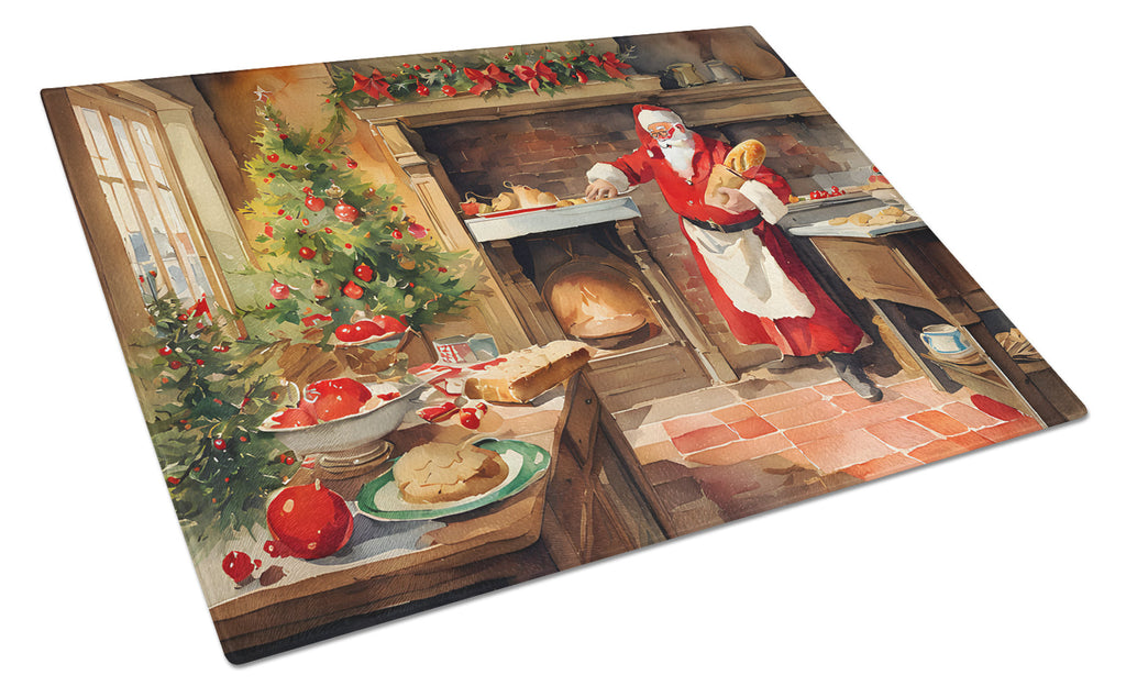 Cookies with Santa Claus Glass Cutting Board