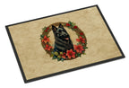 Belgian Sheepdog Christmas Flowers Doormat