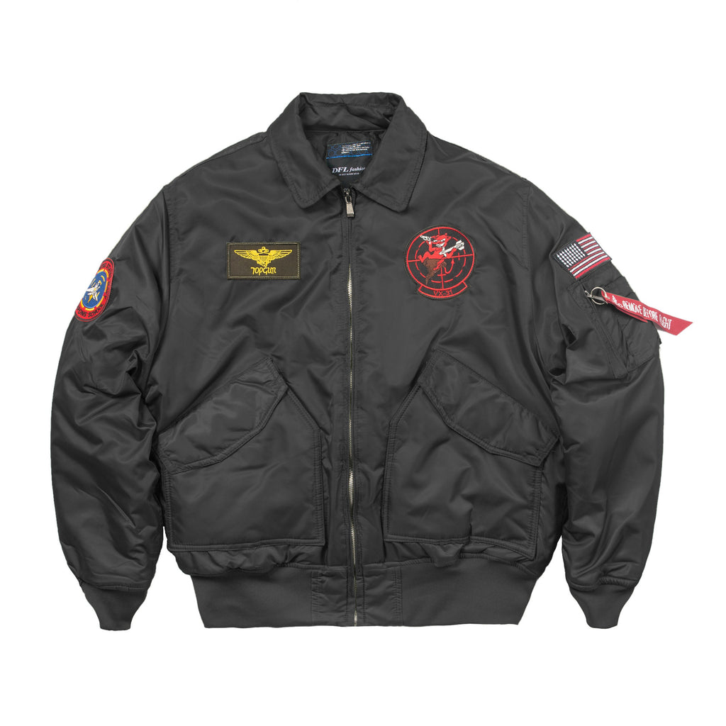 Men's Vintage Bomber Jacket with Embroidered Badge