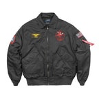 Men's Vintage Bomber Jacket with Embroidered Badge
