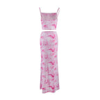Women's Spaghetti Strap Midriff Two-Piece Set