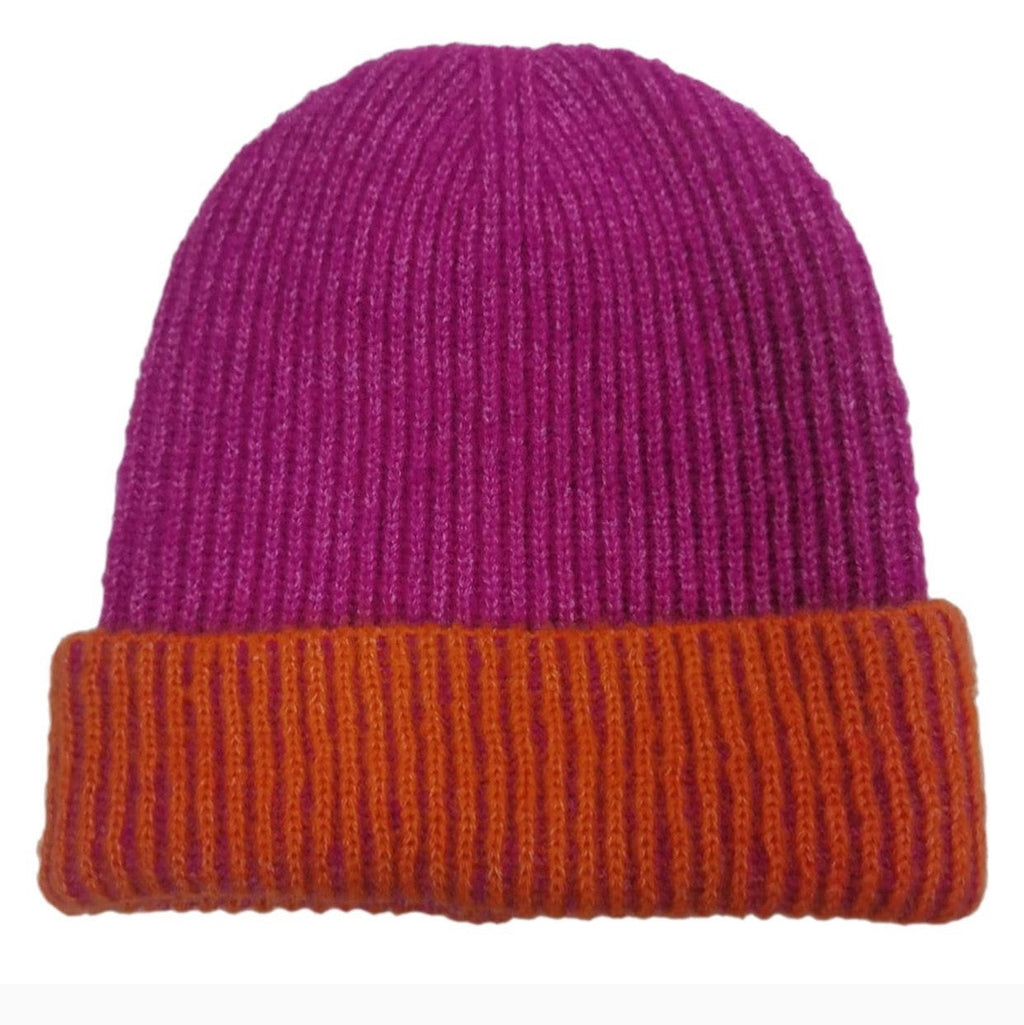 Two Tone Cuff Beanie | Embroidered Cap