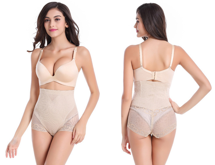 High-Waisted Lace Shaping Panties for Women
