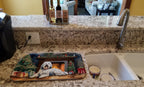 Old English Sheepdog Cozy Christmas Dish Drying Mat