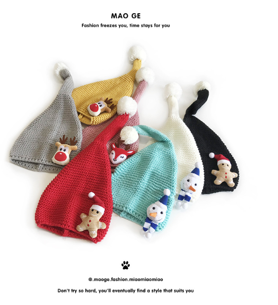 Cute Knitted Wool Hat for Autumn and Winter | Embroidered Cap
