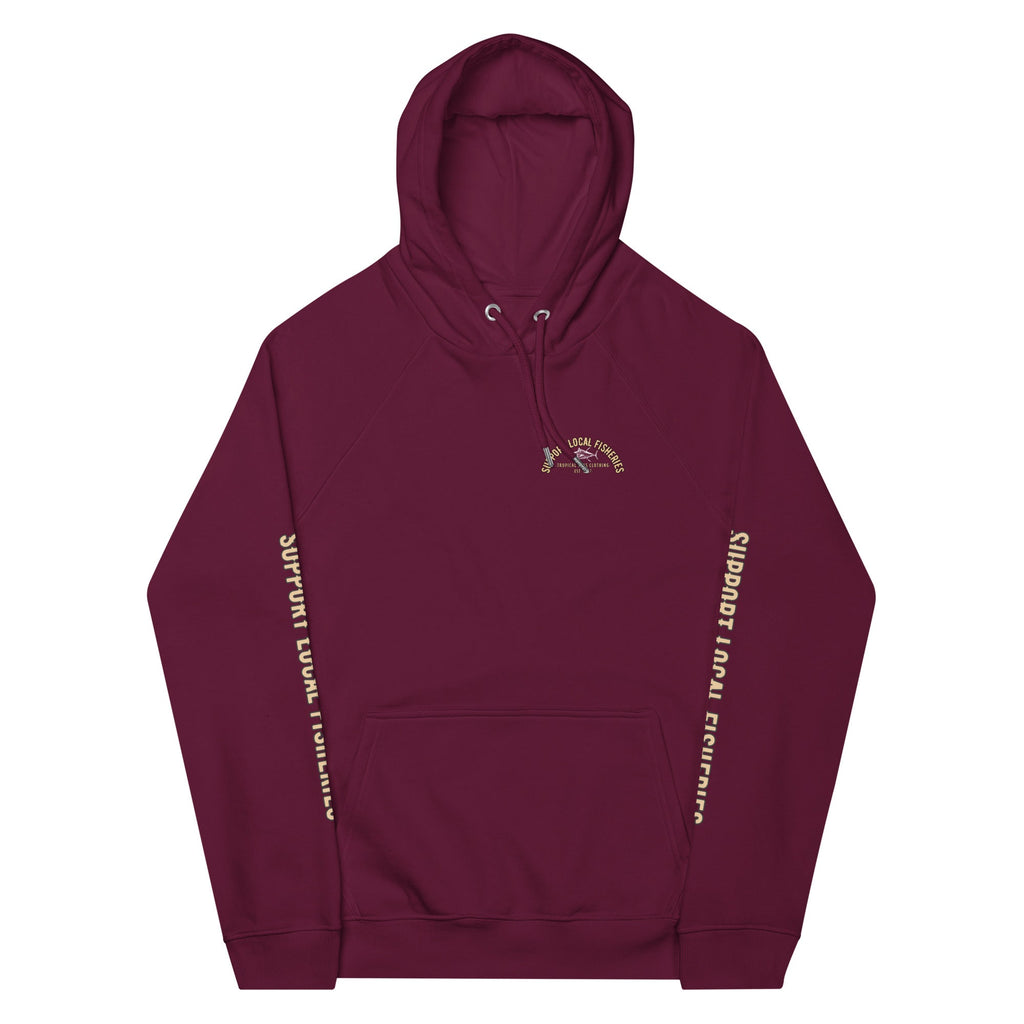 Men's Support Local Fisheries Tuna Eco Raglan Hoodie | Streetwear