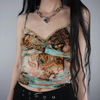 Bohemian Cross Strap Retro Ethnic Tank Top for Women