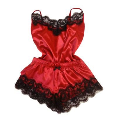 Summer Silk Satin Cami Jumpsuit with Shorts for Women