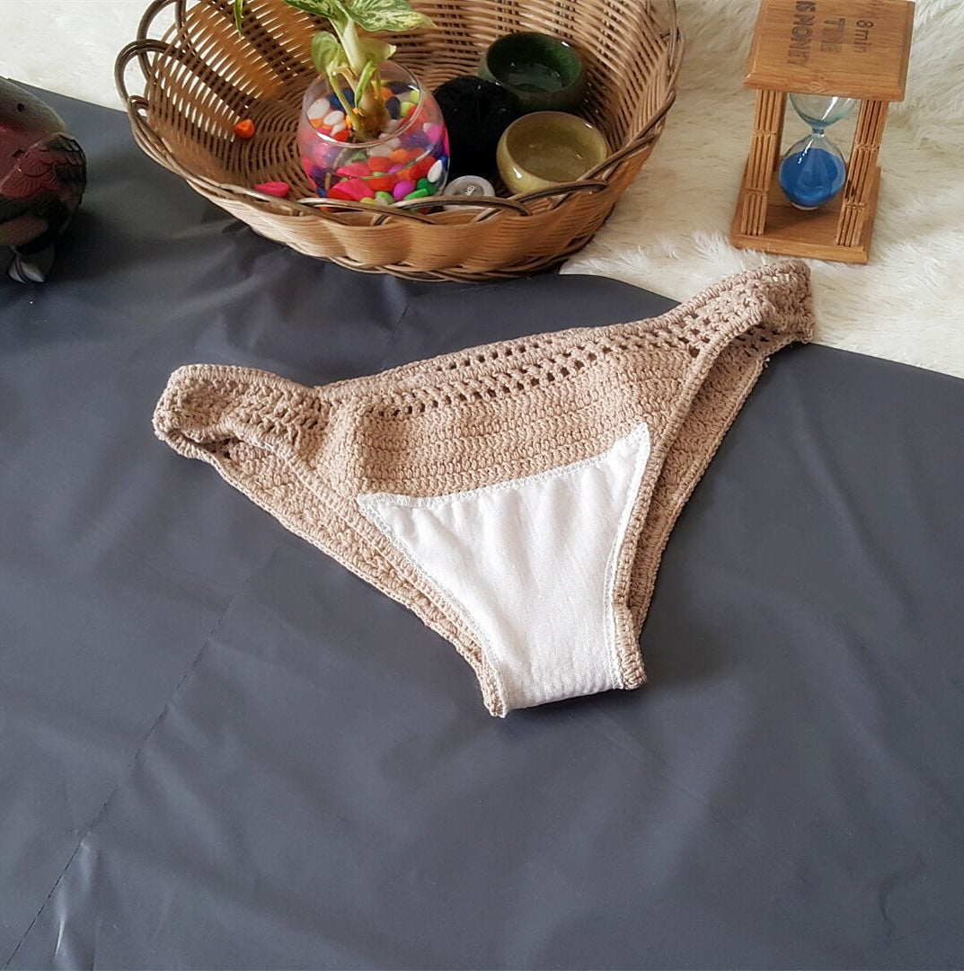 Swimwear Set with Handmade Crochet Tassels