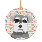 Schnauzer Salt and Pepper #1 Christmas Ceramic Ornament
