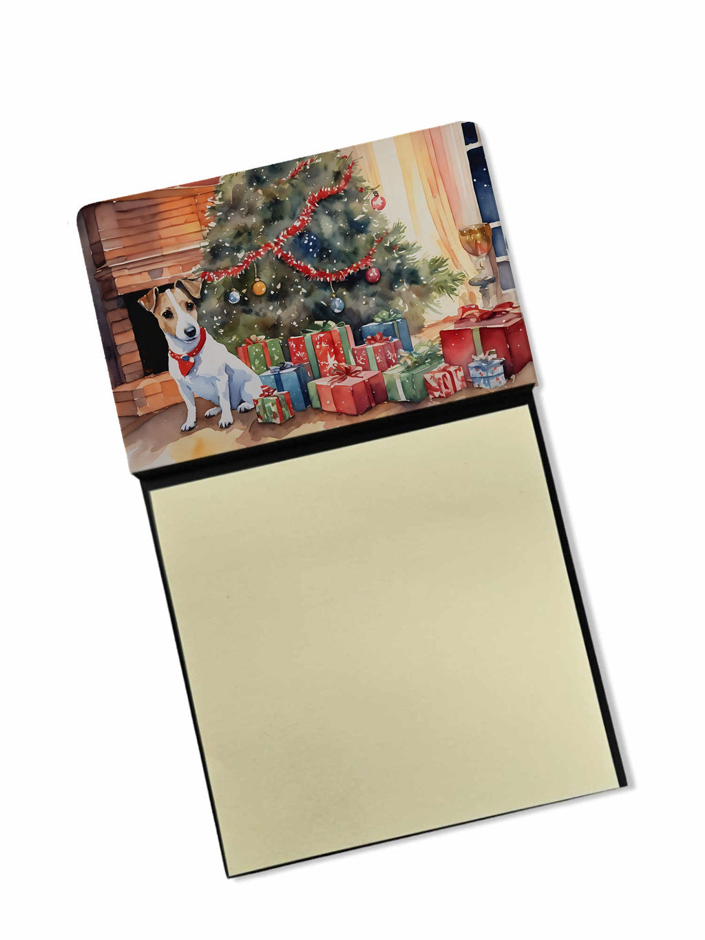Jack Russell Terrier Cozy Christmas Sticky Note Holder