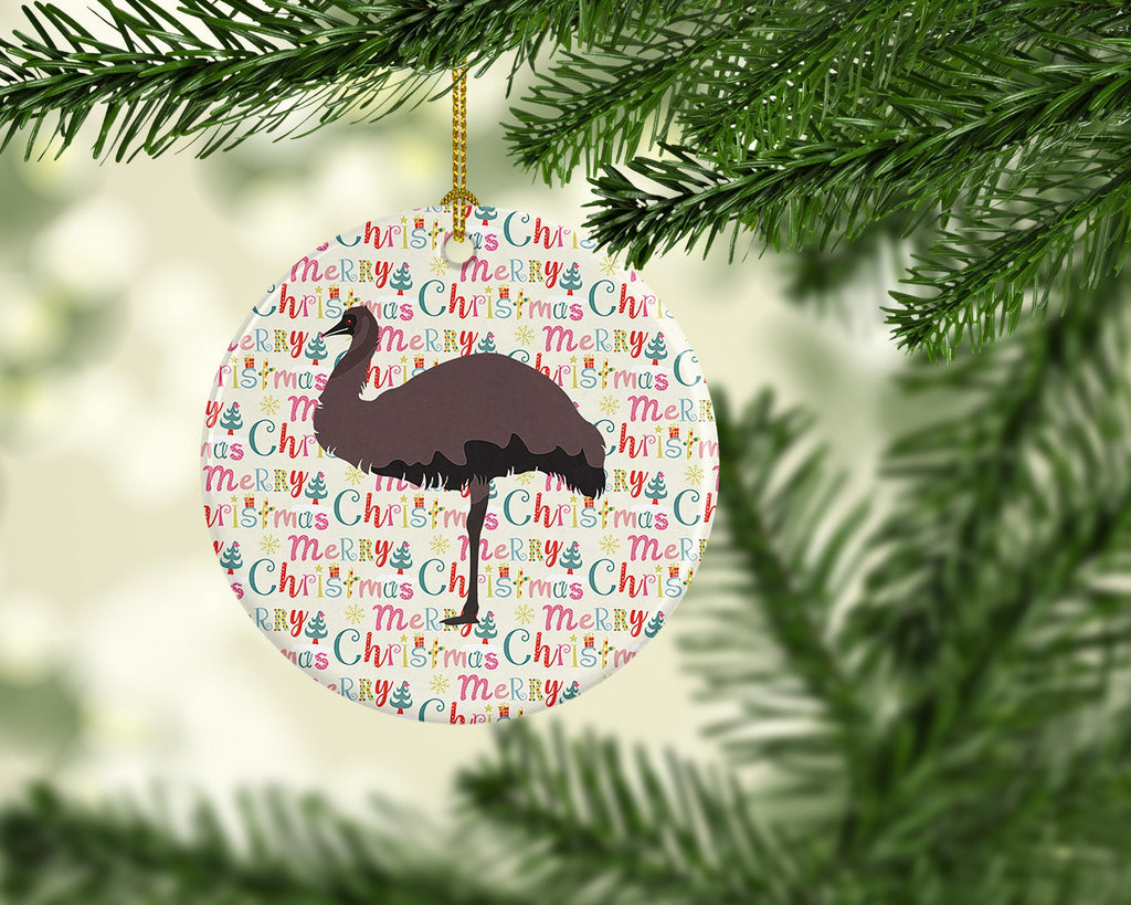 Emu Christmas Ceramic Ornament