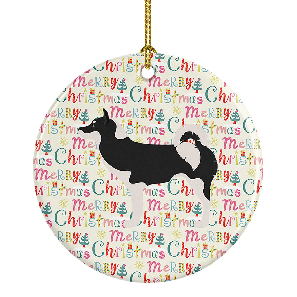 Greenland Dog Merry Christmas Ceramic Ornament