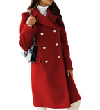 Women's New Simple Long Sleeve Woolen Coat