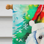 Bedlington Terrier Christmas House Flag