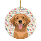 Golden Retriever Red #2 Christmas Ceramic Ornament