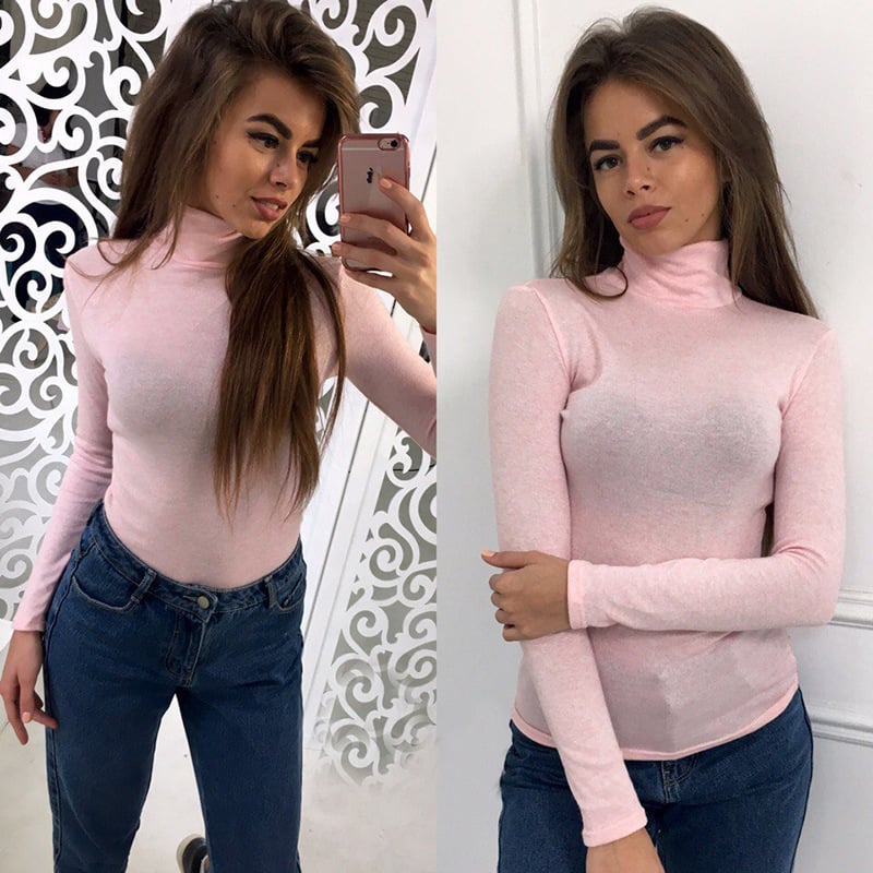 Long Sleeve Turtleneck Pullover for Women | Streetwear
