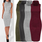 Sleeveless Knit Bodycon Pencil Dress