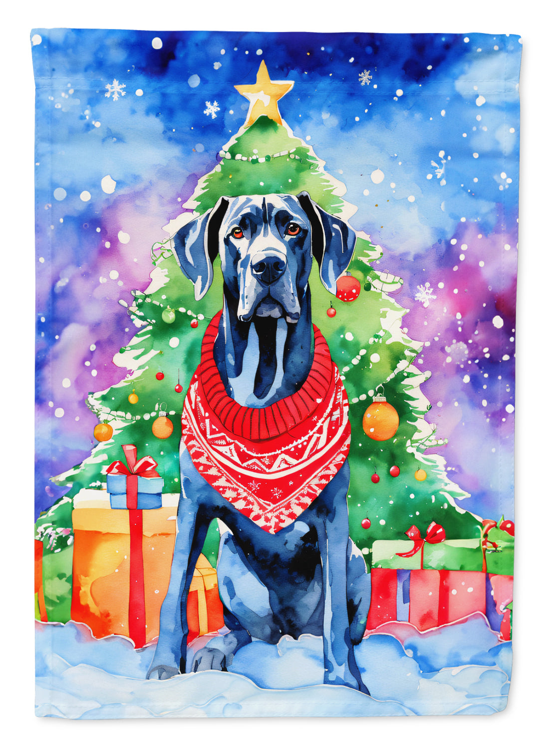 Great Dane Christmas Garden Flag