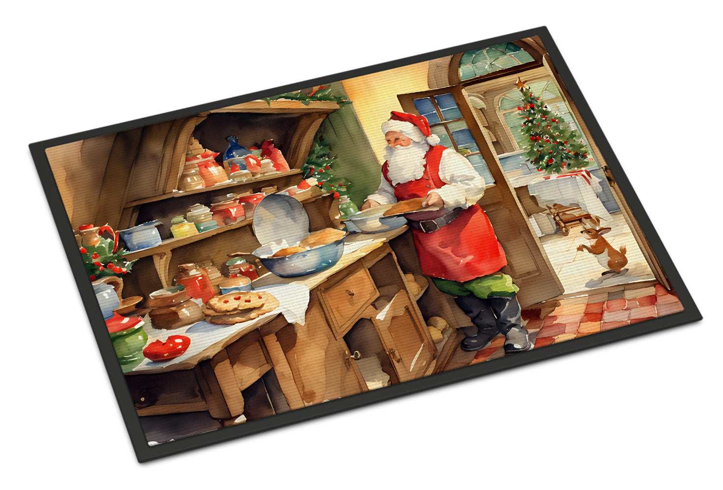 Cookies with Santa Claus Doormat