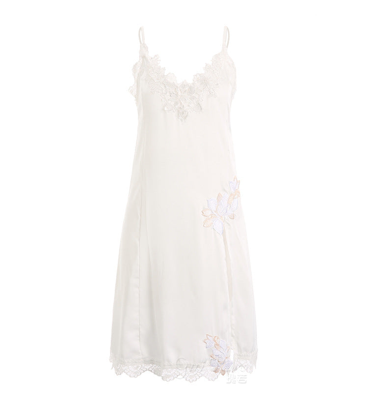 Lace Lingerie Nightwear Cami Dress with Side Split