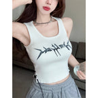 Special Printed Metal Buckle Tank Top
