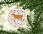 Jersey Cow Christmas Ceramic Ornament