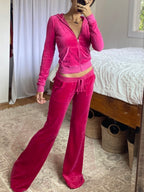 Casual Velvet Winter Jacket for Women with Hood