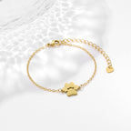 Stainless Steel Pet Paw Charm Bracelet for Women